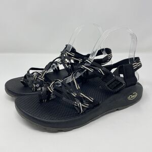 Chaco ZX3 Women's 8 Waterproof Cushioned Sport Sandal Black White Toe Loop Hike
